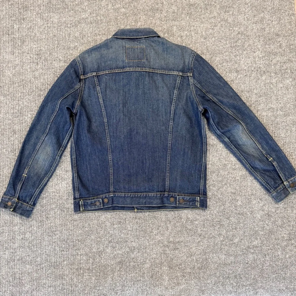 Levis 72334 Mens Denim Trucker Jacket Medium Wash Blue Jean Jacket Size L - Picture 7 of 12
